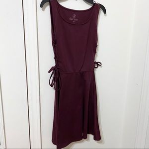 Crisscross Burgundy Tank Flare Dress